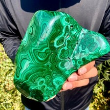 5LB Natural Polished Malachite Mineral freeform specimen Reiki Stone Healing picture