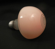 Rare Vintage Mid Century GE Celeste Pink Mushroom Decorative Light Bulb Working picture