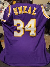 Shaquille O’Neal Signed Los Angeles Lakers #34 Purple Jersey – SWAU COI HOF LSU picture