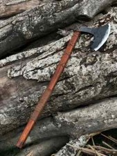 handmade carbon steel viking axe Norse Battle Axe, two handed viking axe picture