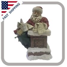 1989 Vintage Clothtique Possible Dreams Santa In Chimney With List Toy Bag picture