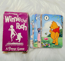 1965 Disney Winnie the Pooh Pepys Game Card Set 44 Cards Original Box Vintage picture