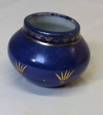 Art Deco Style Planter Pot VTG Cobalt Ecco Terra Medieval Monarch Porcelain    picture