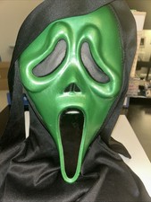 VTG Scream 2 Metallic Green GHOSTFACE Mask Easter Unlimited Fun World Squinty MK picture