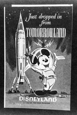Vintage 1950s Disneyland Tomorrowland Large Negative TWA Moonliner Mickey Mouse picture