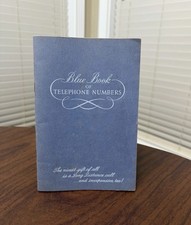 Vintage Blue Book of Telephone Numbers Address Personal Directory Bell System picture