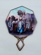 Antique George Stockwell .925 Sterling Silver Scenic Hand Mirror London Import picture