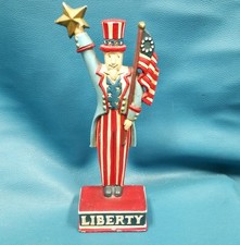 VTG Midwest Imports Painted Cast Iron Uncle Sam Liberty Patriotic Doorstop picture