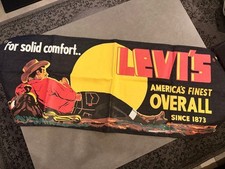 Levi's 501 Denim Advertising Banner Vintage Display Non-Sale Rare Used picture