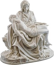 Michelangelo's La Pieta Statue - 10-Inch Premium Cold-Cast Marble Replica picture