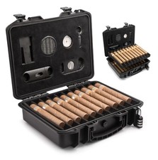 INFINITKIN Cigar Travel Humidor Case, Portable Cigar Box Kit New Open Box picture