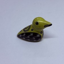 Vintage Mexican Heavy Resin Painted Bird Mini Figurine Paperweight Folk Art 7 picture