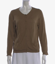 Dries Van Noten, brown cardigan merino wool/rayon blend, size Large, excel cond. picture