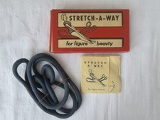 Vintage Stretch A Way For Figure Beauty Exercise Band Complete 1950s Box Booklet picture