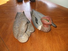 Ducks 2 gary giberson hand carved signed wooden ducks rare collectible unlimited picture