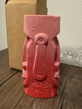 Ole 2 Face Tiki Mug Tonga Hut Palm Springs Eekum Bookum Valentine’s Red picture