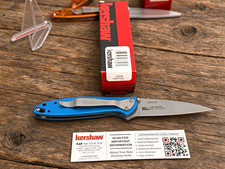 Kershaw Leek 1660TEAL AUTHENTIC Aluminum Drop Point Liner Lock Spring Assisted picture