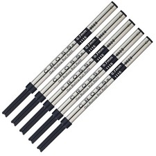 5 pk, Genuine Cross Selectip Rollerball Gel Pen Refills, Black Medium, #8523 picture