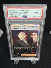 Pokemon GIOVANNI'S CHARISMA 197/165 PSA 8 NM/MINT SHIPS TODAY picture