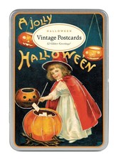 Cavallini & Co. Halloween Vintage Style Glitter Greetings Postcard Set, Assorted picture