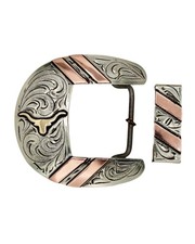 Western Ranger Belt Buckle- Conroe Longhorn 2 Piece Ranger picture