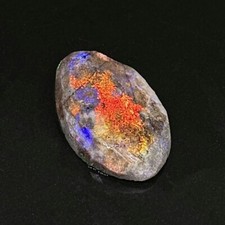 Color Scratch World Map Australian Andamooka Uncut Single Opal Cutter picture
