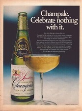 1969 Champale Sparkling Malt Liquor Print Ad Celebrate Nothing With It picture