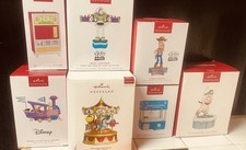 Hallmark Lot Of Seven Power Cord Ornaments Toyland Traveler Woody Buzz Goofy picture