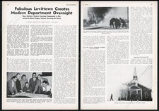 1951 Levittown PA fire department photos & art vintage print article picture