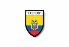 PATCH PATCHES EMBLEM IRON ON GLUE PRINT FLAG world crest ecuador picture