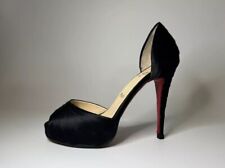 PREOWNED $870 Christian Louboutin Black Armadillo 120 D’Orsay Pump Heels 35.5 picture