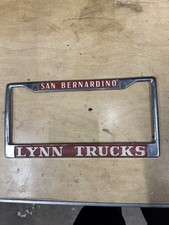Rare Sanbernardino California Lynn Trucks License Plate Frame Vintage picture