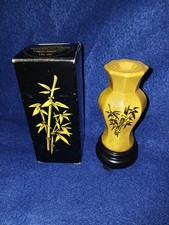 Vintage 70s-80s Avon Golden Bamboo Vase Moodwind Cologne 1oz Mostly Full picture