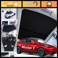 Wigoo for Tesla Model Y Accessories Sunshade Roof, Interior Black picture