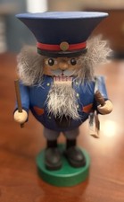 Vintage Richard Glässer Seiffen German Wooden Nutcracker – Conductor Trainman RG picture