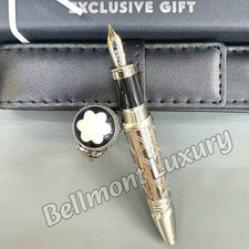 { HOT} MONTBLANC Rudyard Kipling Limited Edition Silver Engraved Fountain Pen picture