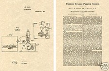 1855 SINGER SEWING MACHINE US Patent Art Print READY TO FRAME Isaac Vintage picture