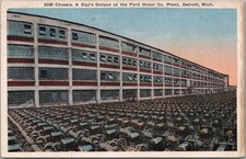 1918 FOR MOTOR PLANT Detroit Michigan Postcard 