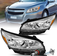 Halogen Headlights W/Bulbs Fits 2013-2015 Chevy Malibu ECO LT Trim picture