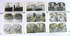 Lot of 27 WWI Stereoscopic 3D Cards Ships Cavalry Cannons Trenches War Scenes picture