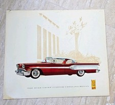 1958 PONTIAC Showroom Sign Star Chief Custom Catalina Sedan Dealer Lithograph picture