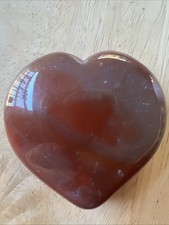 67g Natural Carnelian Polished Red Agate Quartz Carved Heart Stone picture