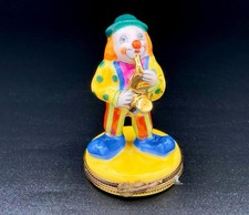 Very Rare Sinclair Limoges France Clown Saxophone Trinket Box Ltd Ed 131/500 picture