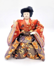 Vintage Japanese Hina Doll Kimono Japanese Bob Hairstyle  picture