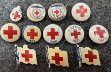 Vintage American Red Cross Pin Button Lot of 12 Celluloid 1919 1920 1921 Junior picture
