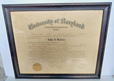 1924 Medical Diploma U. of Maryland College Physicians & Surgeons of Baltimore picture