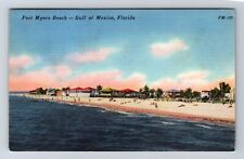 Fort Myers Beach FL-Florida, Gulf of Mexico, Beachside, Vintage Postcard picture