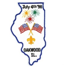 1998 July Fourth Patch Oakwood, Illinois Boy Scouts BSA picture