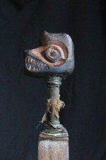 northwest coast vintage bear head knife - carved pommel haida tlingit NWC native picture