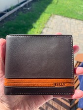 Authentic BALLY Brown Leather Mens Bifold Wallet   picture